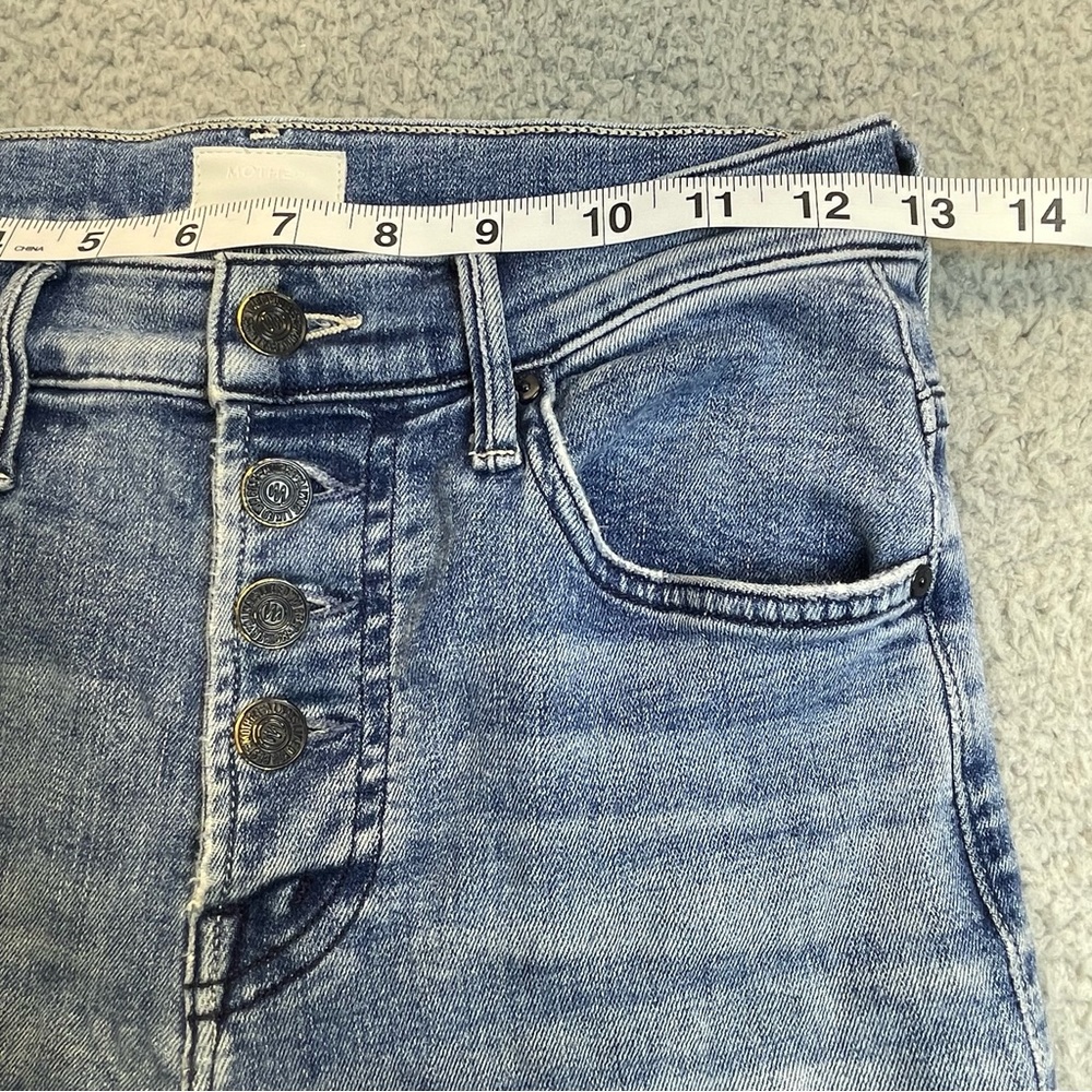 MOTHER Jeans size 24 The Pixie Insider Ankle The Group Bathing Wash Button Fly - Picture 10 of 16